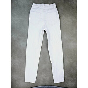 Cotton On Size 0 Women's White Stretch Mom Denim Jeans 28 Inch Inseam